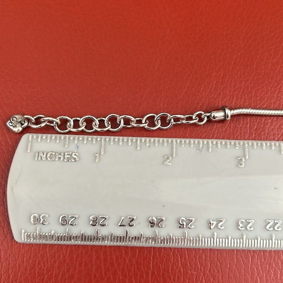 Beautiful Brighton open heart pendant and silver tone necklace. Great condition! - Picture 8 of 9